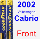 Front Wiper Blade Pack for 2002 Volkswagen Cabrio - Premium