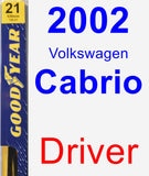 Driver Wiper Blade for 2002 Volkswagen Cabrio - Premium