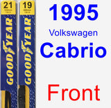 Front Wiper Blade Pack for 1995 Volkswagen Cabrio - Premium