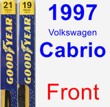 Front Wiper Blade Pack for 1997 Volkswagen Cabrio - Premium