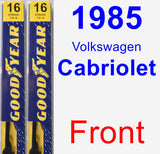 Front Wiper Blade Pack for 1985 Volkswagen Cabriolet - Premium