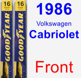 Front Wiper Blade Pack for 1986 Volkswagen Cabriolet - Premium