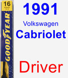 Driver Wiper Blade for 1991 Volkswagen Cabriolet - Premium