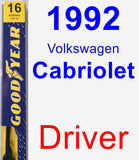 Driver Wiper Blade for 1992 Volkswagen Cabriolet - Premium