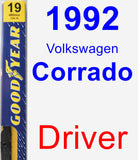 Driver Wiper Blade for 1992 Volkswagen Corrado - Premium