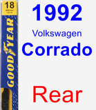 Rear Wiper Blade for 1992 Volkswagen Corrado - Premium