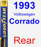 Rear Wiper Blade for 1993 Volkswagen Corrado - Premium