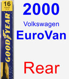 Rear Wiper Blade for 2000 Volkswagen EuroVan - Premium