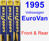 Front & Rear Wiper Blade Pack for 1995 Volkswagen EuroVan - Premium