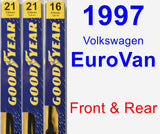 Front & Rear Wiper Blade Pack for 1997 Volkswagen EuroVan - Premium