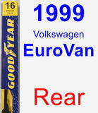 Rear Wiper Blade for 1999 Volkswagen EuroVan - Premium