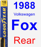 Rear Wiper Blade for 1988 Volkswagen Fox - Premium