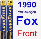 Front Wiper Blade Pack for 1990 Volkswagen Fox - Premium