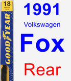 Rear Wiper Blade for 1991 Volkswagen Fox - Premium