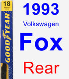 Rear Wiper Blade for 1993 Volkswagen Fox - Premium