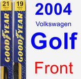 Front Wiper Blade Pack for 2004 Volkswagen Golf - Premium