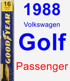 Passenger Wiper Blade for 1988 Volkswagen Golf - Premium