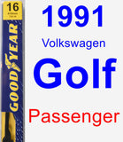 Passenger Wiper Blade for 1991 Volkswagen Golf - Premium