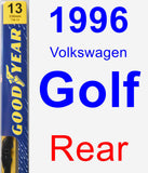 Rear Wiper Blade for 1996 Volkswagen Golf - Premium