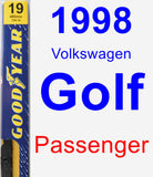 Passenger Wiper Blade for 1998 Volkswagen Golf - Premium