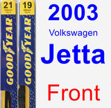 Front Wiper Blade Pack for 2003 Volkswagen Jetta - Premium