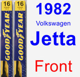 Front Wiper Blade Pack for 1982 Volkswagen Jetta - Premium