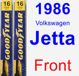 Front Wiper Blade Pack for 1986 Volkswagen Jetta - Premium