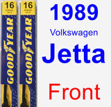 Front Wiper Blade Pack for 1989 Volkswagen Jetta - Premium