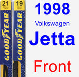 Front Wiper Blade Pack for 1998 Volkswagen Jetta - Premium