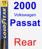 Rear Wiper Blade for 2000 Volkswagen Passat - Premium