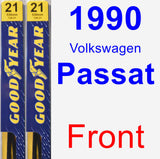 Front Wiper Blade Pack for 1990 Volkswagen Passat - Premium