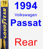 Rear Wiper Blade for 1994 Volkswagen Passat - Premium