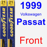 Front Wiper Blade Pack for 1999 Volkswagen Passat - Premium