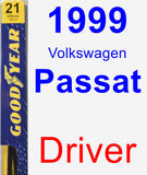Driver Wiper Blade for 1999 Volkswagen Passat - Premium