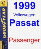 Passenger Wiper Blade for 1999 Volkswagen Passat - Premium