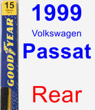 Rear Wiper Blade for 1999 Volkswagen Passat - Premium