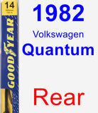 Rear Wiper Blade for 1982 Volkswagen Quantum - Premium