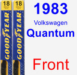 Front Wiper Blade Pack for 1983 Volkswagen Quantum - Premium