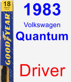 Driver Wiper Blade for 1983 Volkswagen Quantum - Premium