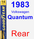 Rear Wiper Blade for 1983 Volkswagen Quantum - Premium
