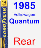 Rear Wiper Blade for 1985 Volkswagen Quantum - Premium