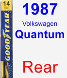 Rear Wiper Blade for 1987 Volkswagen Quantum - Premium