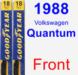Front Wiper Blade Pack for 1988 Volkswagen Quantum - Premium