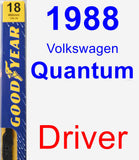 Driver Wiper Blade for 1988 Volkswagen Quantum - Premium