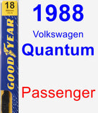 Passenger Wiper Blade for 1988 Volkswagen Quantum - Premium