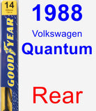 Rear Wiper Blade for 1988 Volkswagen Quantum - Premium