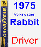 Driver Wiper Blade for 1975 Volkswagen Rabbit - Premium