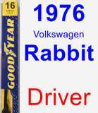 Driver Wiper Blade for 1976 Volkswagen Rabbit - Premium