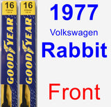 Front Wiper Blade Pack for 1977 Volkswagen Rabbit - Premium