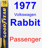 Passenger Wiper Blade for 1977 Volkswagen Rabbit - Premium